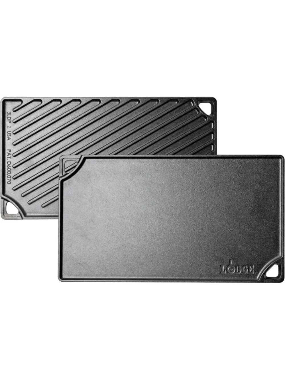 Reversible Cast Iron Grill/Griddle Pan - 16.75